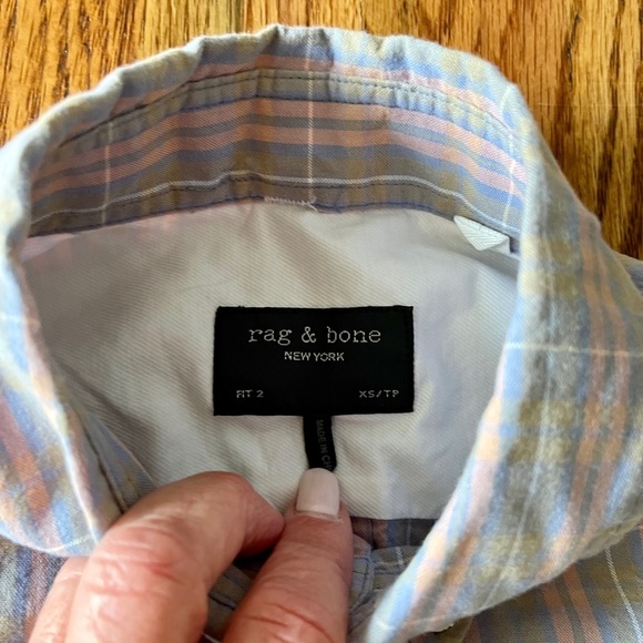 Rag & Bone Fit 2 Plaid Button Up Shirt Men’s XS - Picture 3 of 14